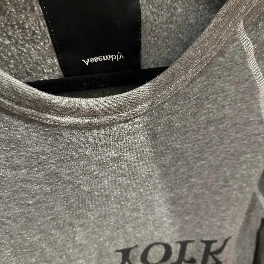 Assembly Label Gray Crew Neck Sweater with Raglan Sleeves - Picture 2 of 3